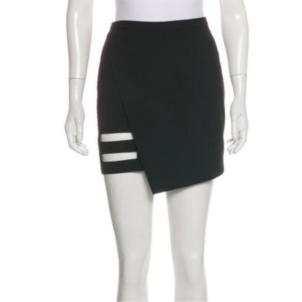 Michelle Mason cage cutout asymmetric mini skirt size 0 - Picture 2 of 8